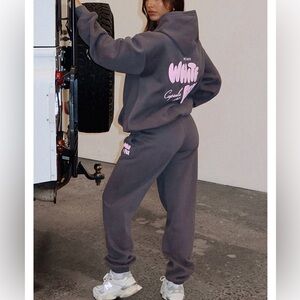 White Fox - Gray Hoodie and Sweats Set
